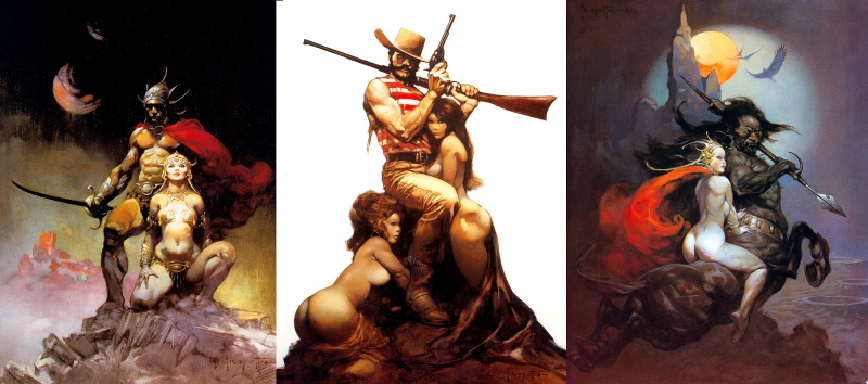 Naked ladies as trophies, prizes, ornamentation. They don't have stories, they are objects that the action happens to.